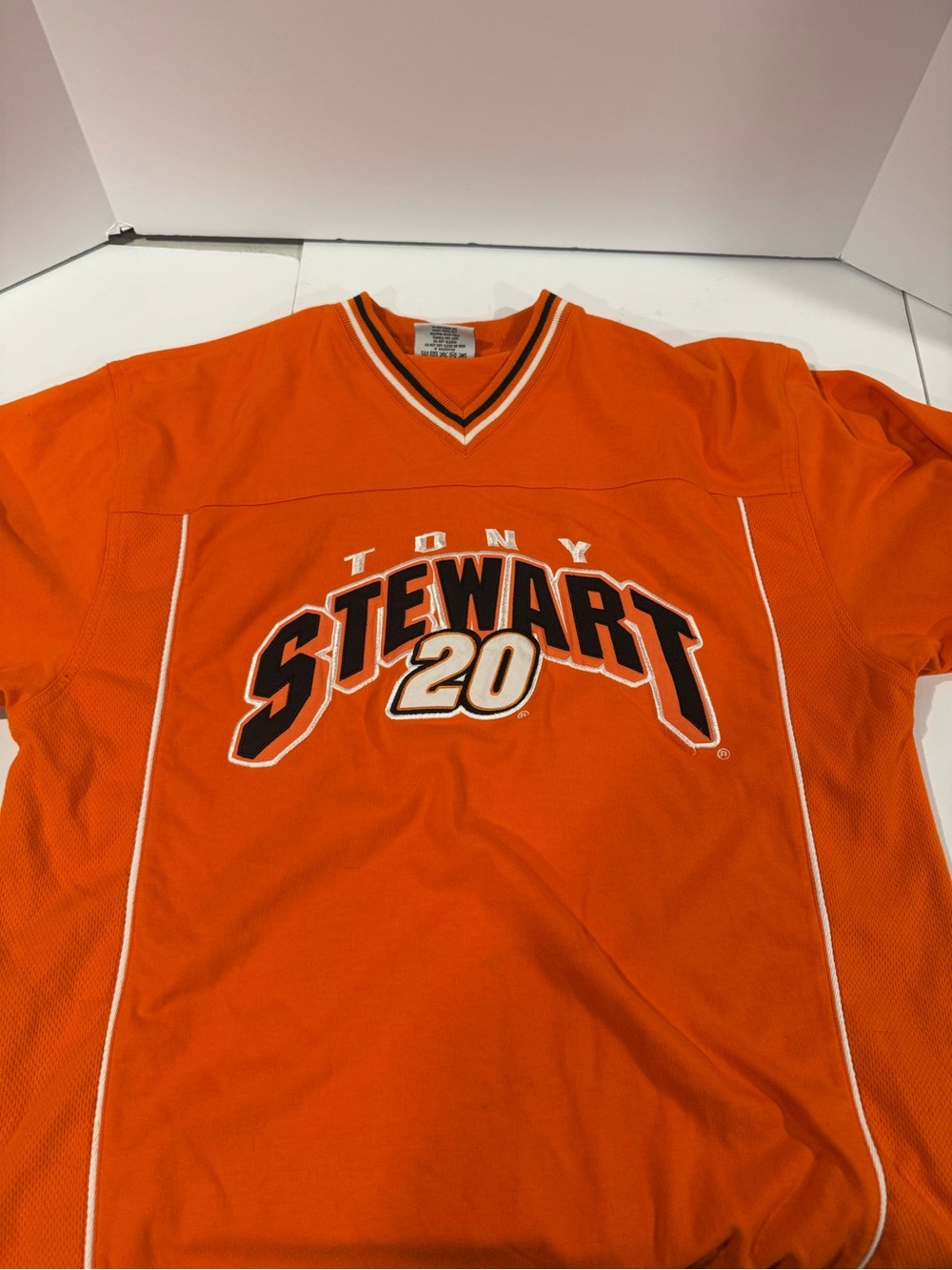 Vintage Tony Stewart #20 Chase Authentics NASCAR Racing Jersey Shirt L Orange